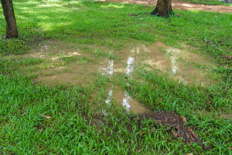 Water runoff after grading